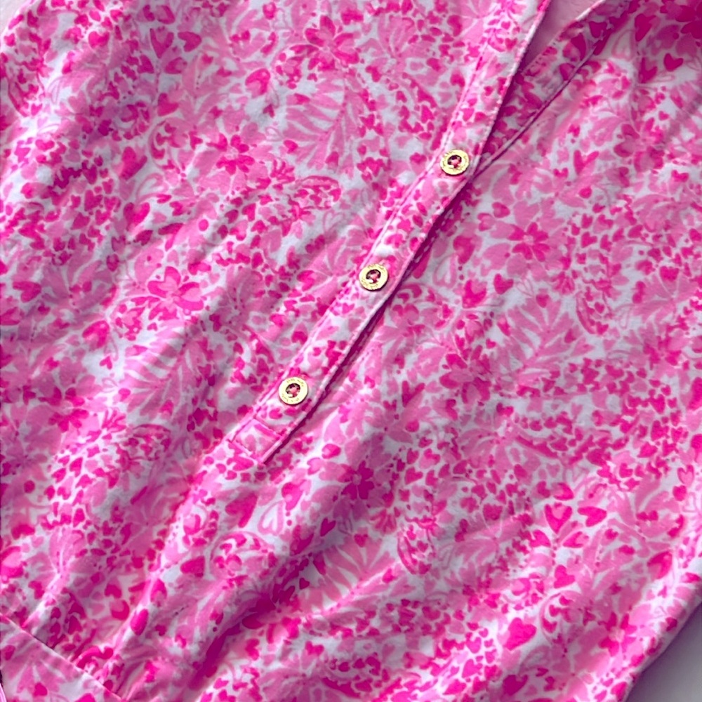 Lilly Pulitzer Pink Textured One Piece with Collared Design size XXS - Picture 8 of 11